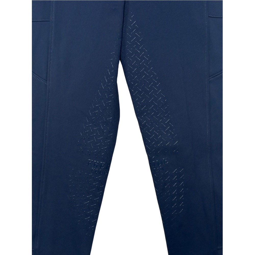 Free Ride Equestrian Breeches Navy Full Seat Grip Pockets Zip XXS Horse Leggings - Picture 5 of 10